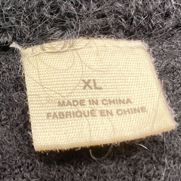 Antropologie/Sleeping On Show Mohair Wool Tavan Black Cardigan Open Front SZ XL - Picture 9 of 12
